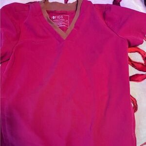 Figs Kids Vivid Pink Short Sleeve Tee